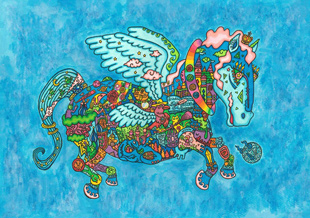 画駱駝柑子作品