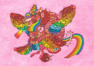 画駱駝柑子作品