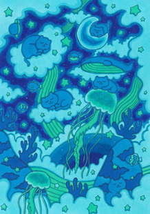 画駱駝柑子作品